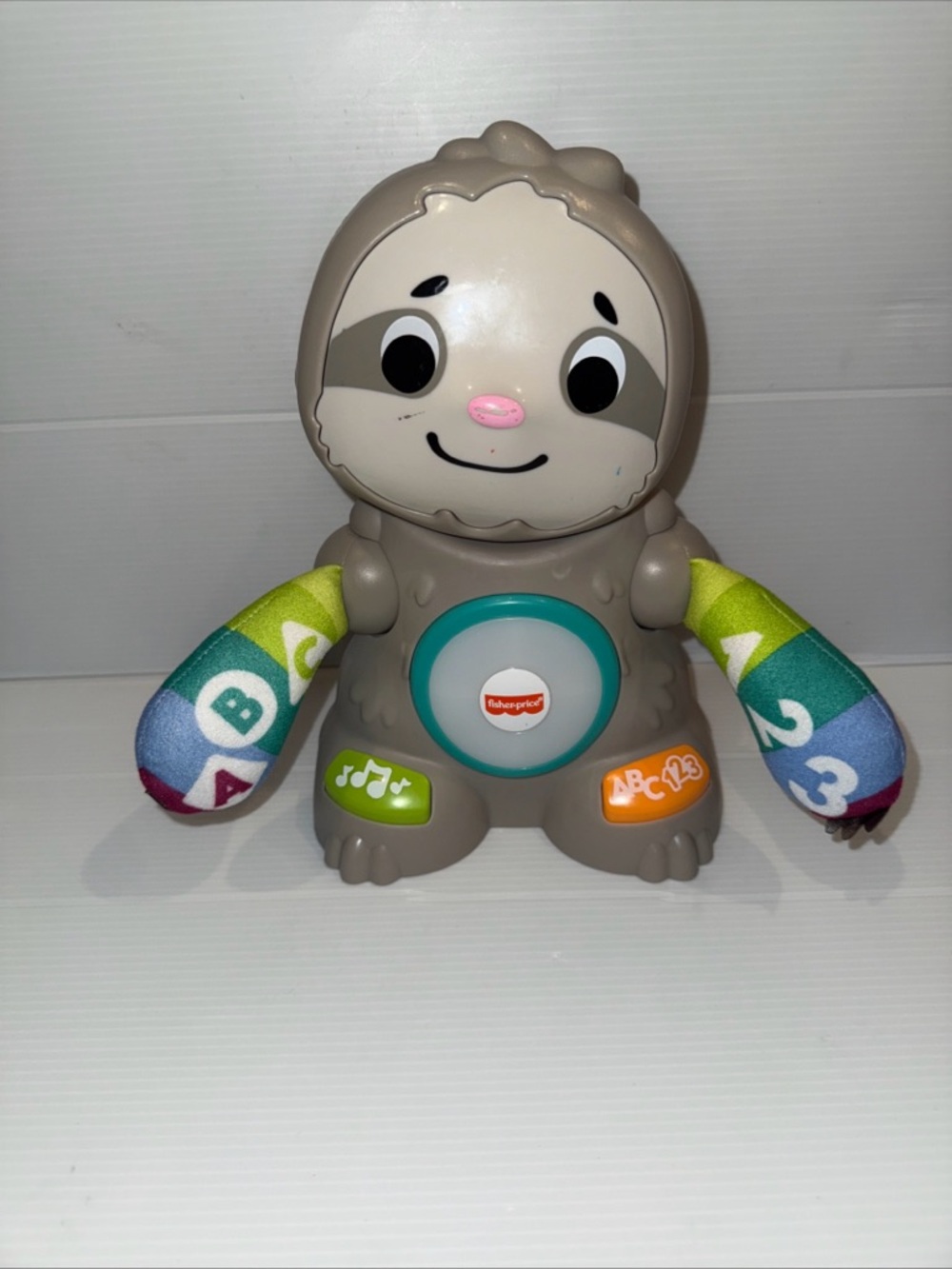 Fisher-Price Grey Sloth Learning Toy with Multicolor Arms